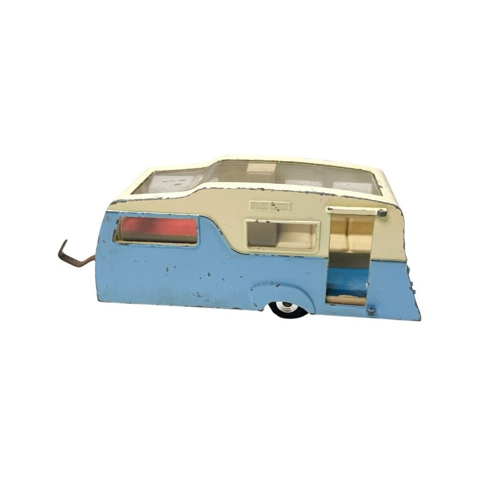 Vintage Dinky Toys Four Berth Caravan- Blue/White